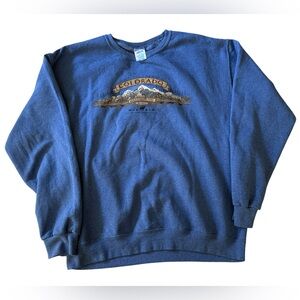 Jerzees NuBlend Crewneck Sweatshirt Colorado Rocky  Mountains Estes Park Sz L